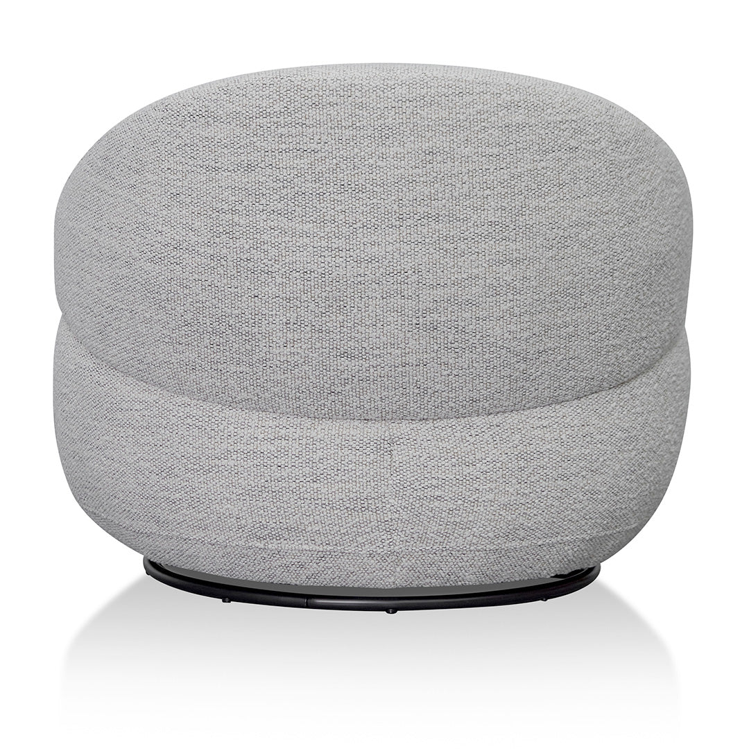Fog Grey Swivel Fabric Lounge Chair