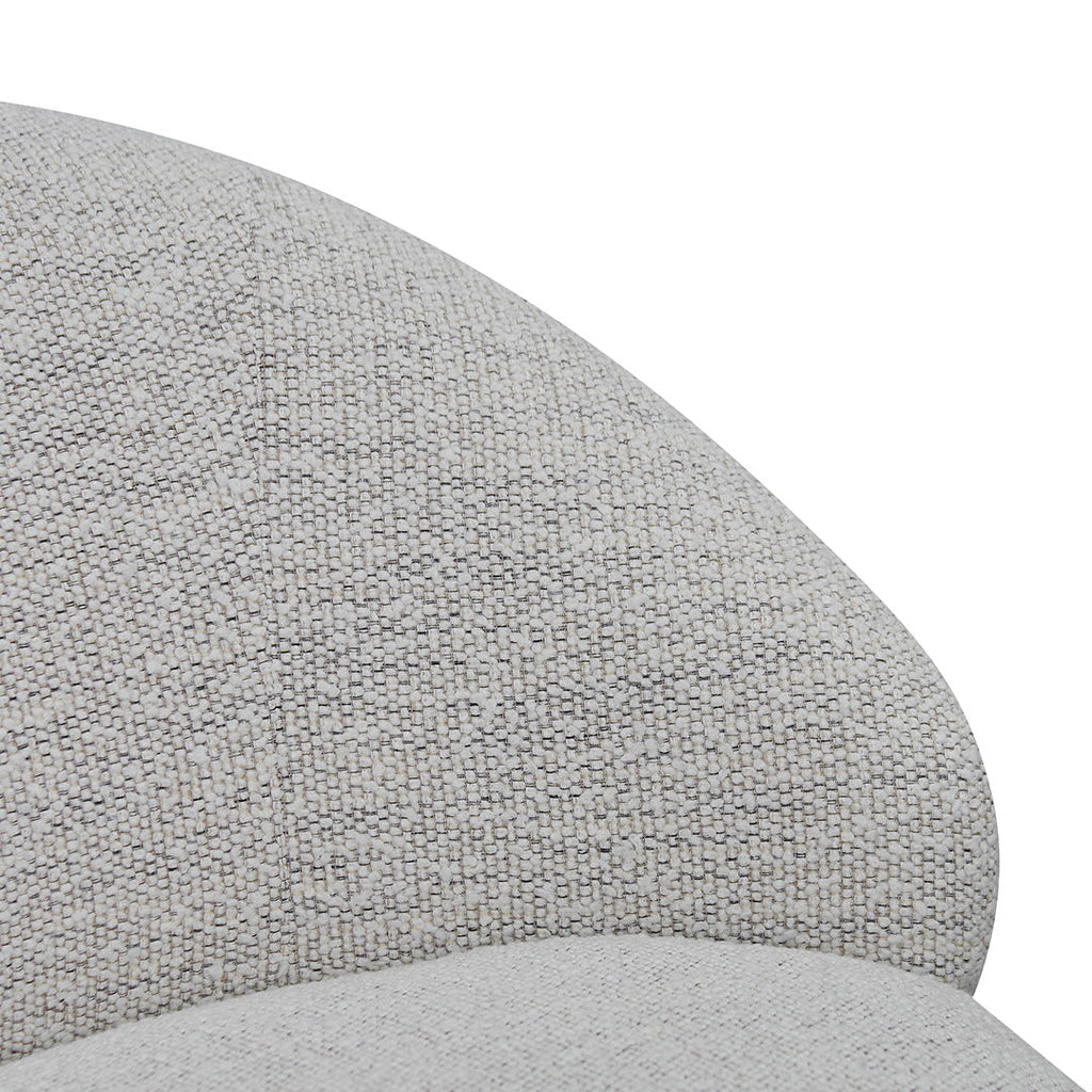 Fog Grey Swivel Fabric Lounge Chair