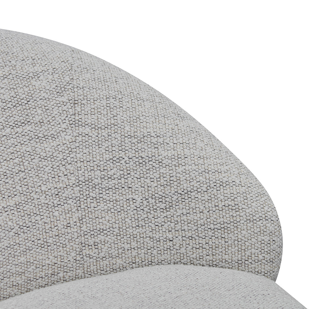 Fog Grey Swivel Fabric Lounge Chair