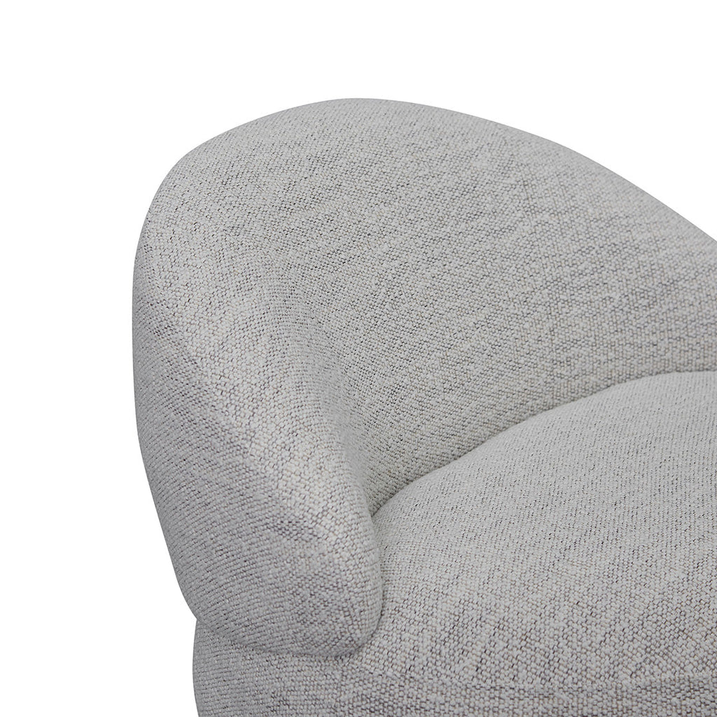Fog Grey Swivel Fabric Lounge Chair