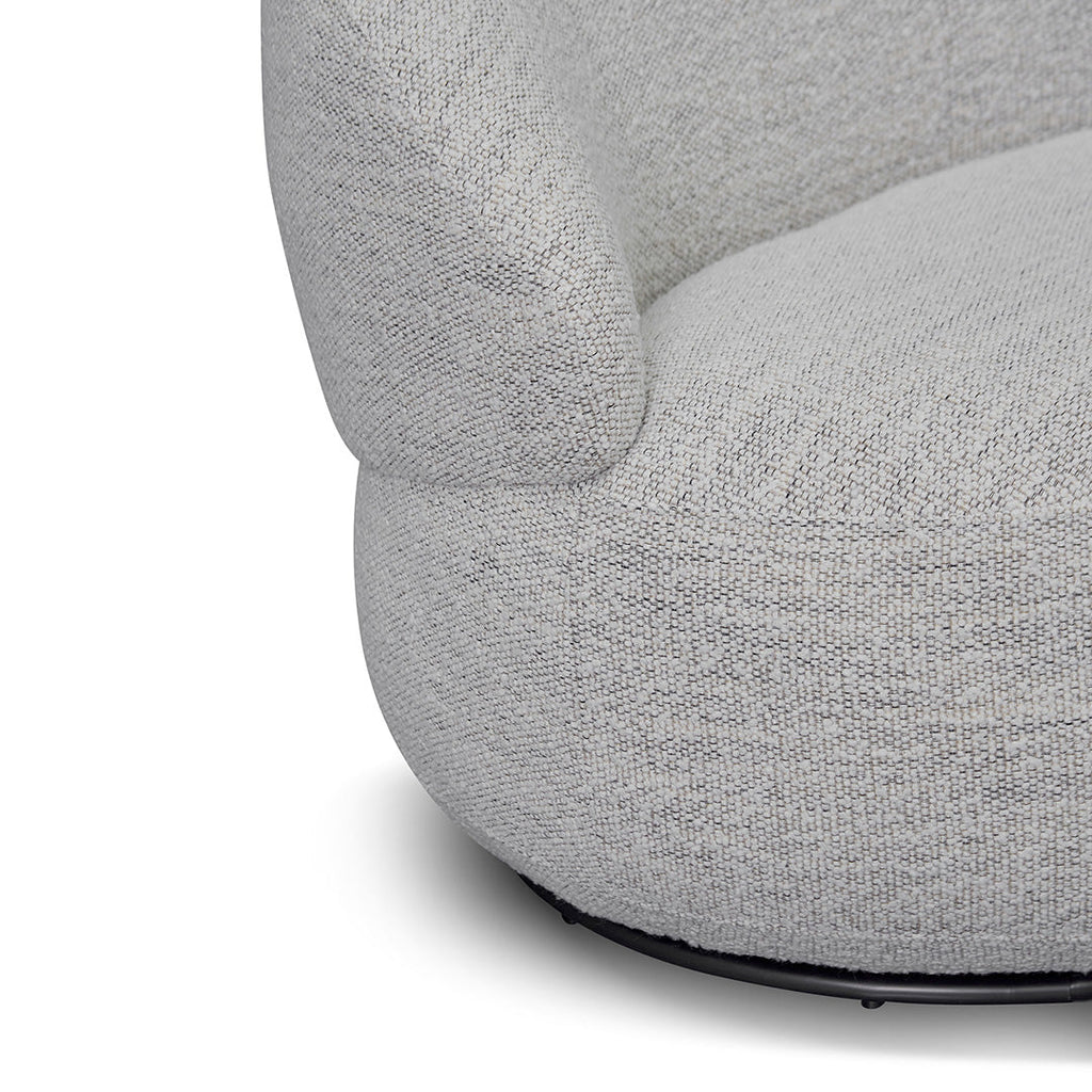 Fog Grey Swivel Fabric Lounge Chair