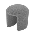 Pepper Boucle Round Ottoman