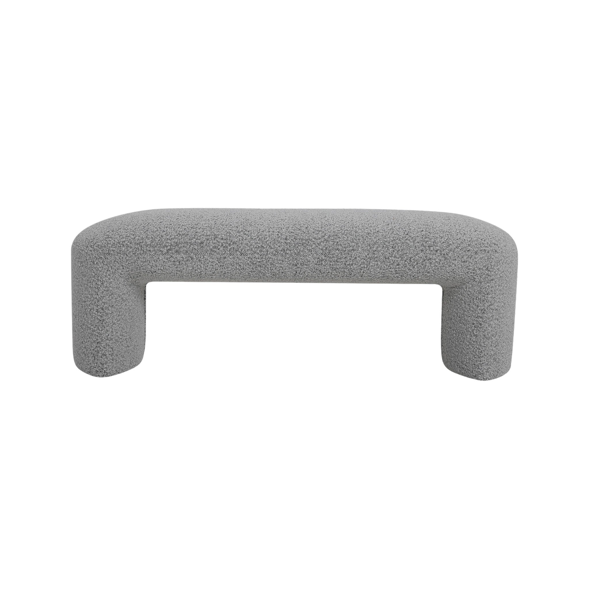 1.2m Long Ottoman Bench - Pepper Boucle