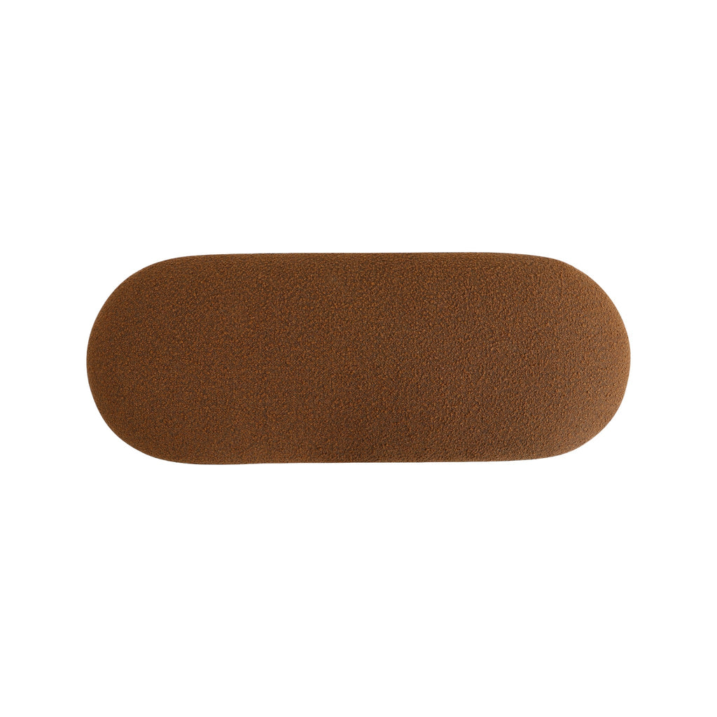 Long Ottoman Bench - Brown Boucle