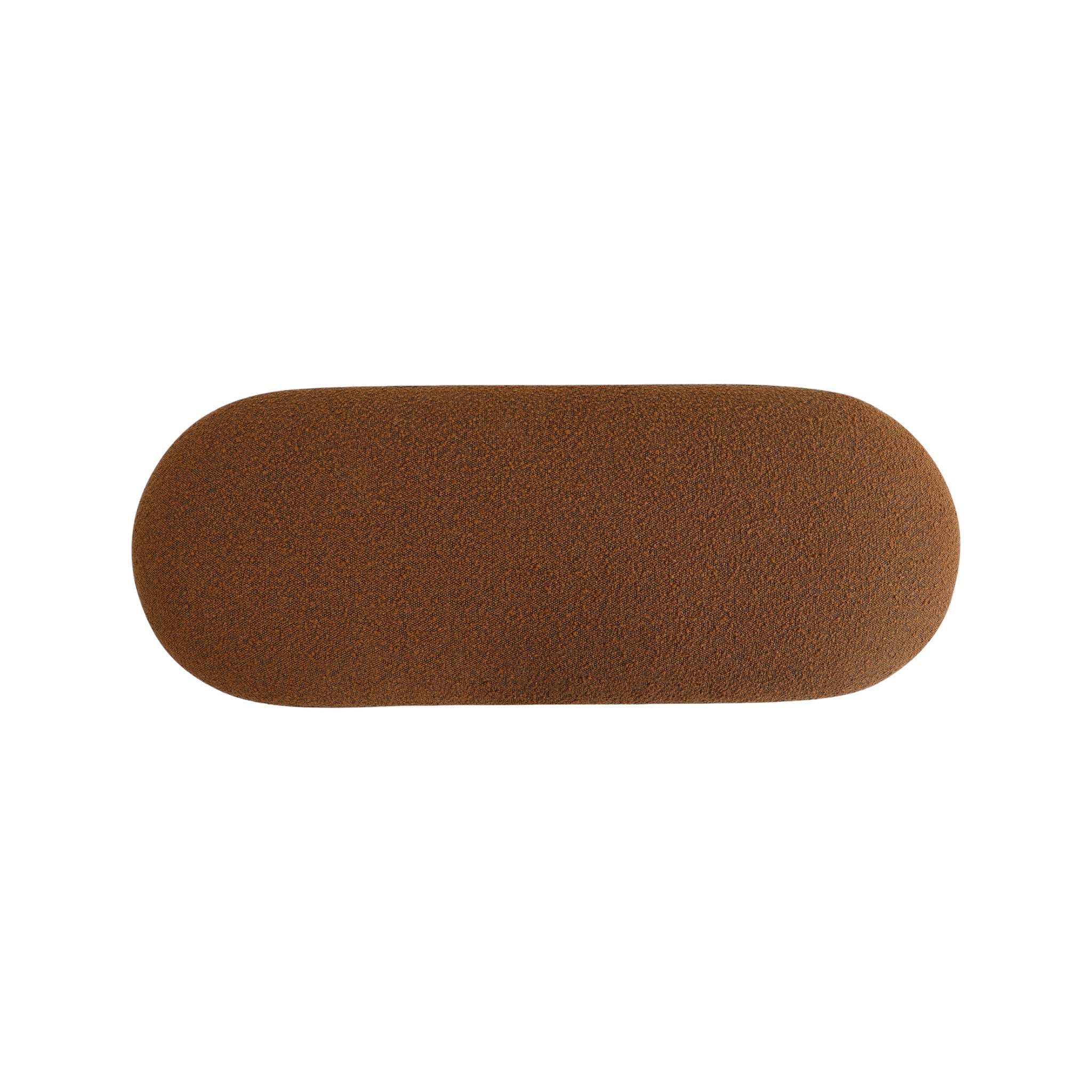 Long Ottoman Bench - Brown Boucle