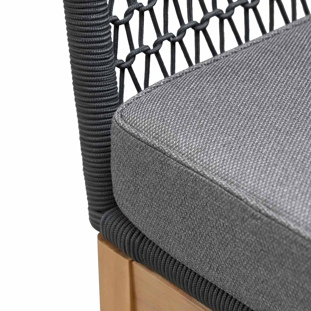 Nafisa Grey 4pcs Outdoor Lounge Set