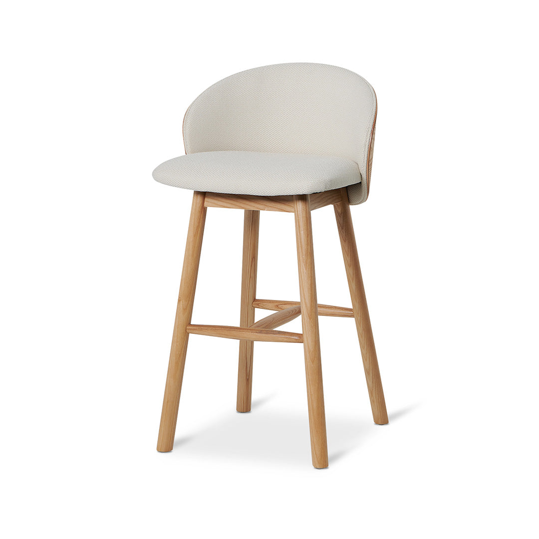 Lennox 65cm Natural Bar Stool - Beige
