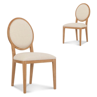 Light Beige Fabric Dining Chair - Natural (Set of 2)