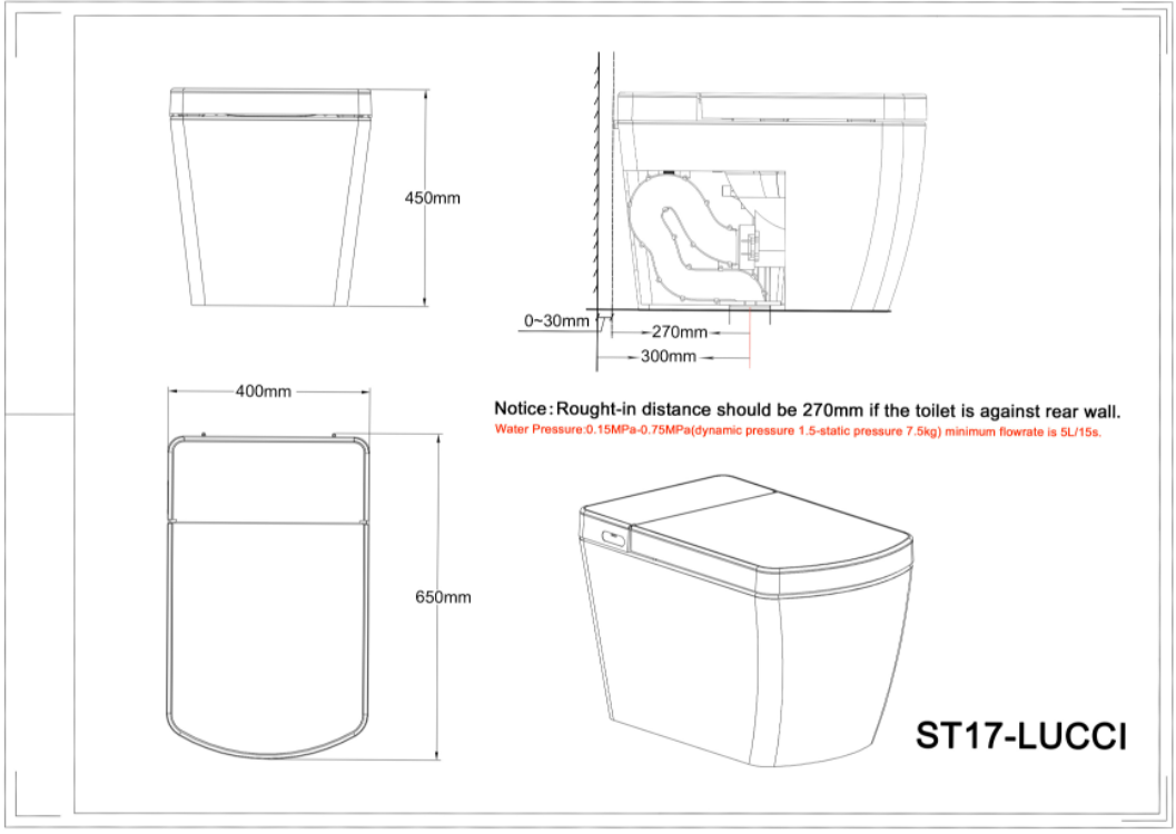 Lafeme Lucci Smart Toilet