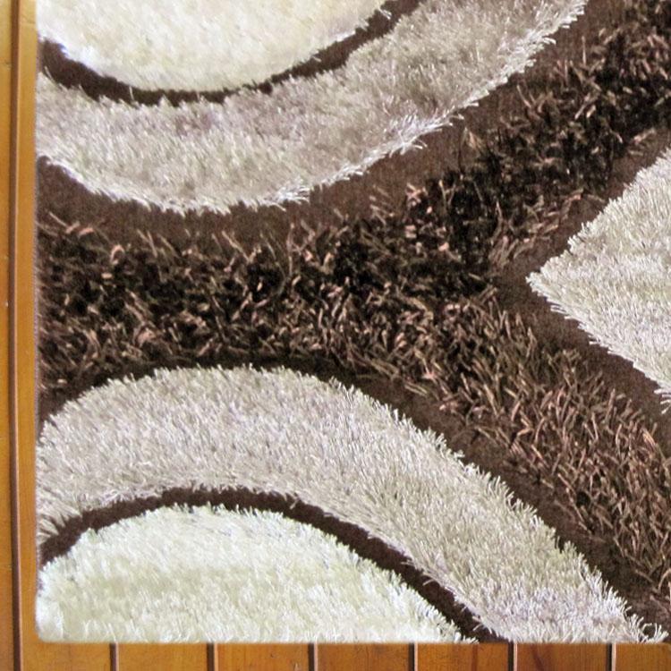 Saray Rugs Luxury Shaggy  Brown Hallway Runner 1204