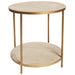 MANHATTAN RATTAN ROUND LAMP TABLE GOLD