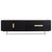 Madona Black TV Entertainment Unit - Brass