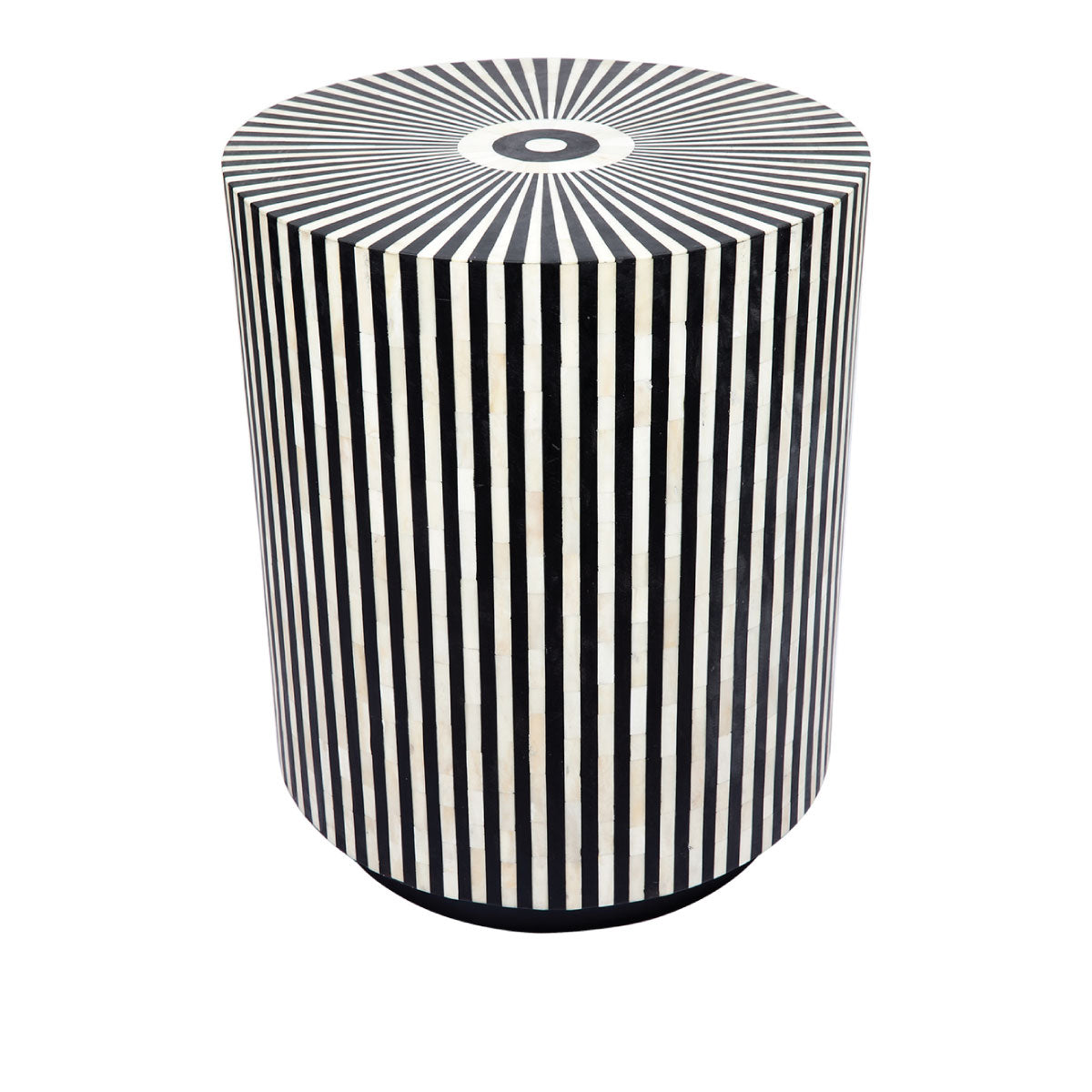 Makayla Bone Inlay Side Table - Black