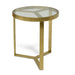 Marcelo Brushed Gold Base 50cm Side Table