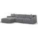 Marlin 3 Seater Left Chaise Sofa - Noble Grey