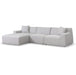 Marlin 3 Seater Left Chaise Sofa - Passive Grey