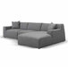 Marlin 3 Seater Right Chaise Sofa - Noble Grey