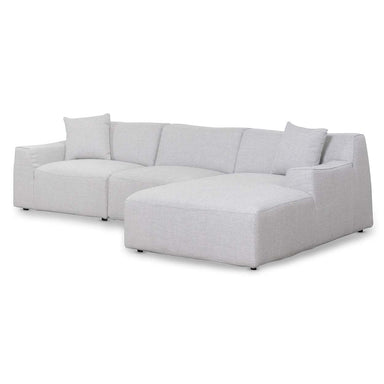 Marlin 3 Seater Right Chaise Sofa - Passive Grey