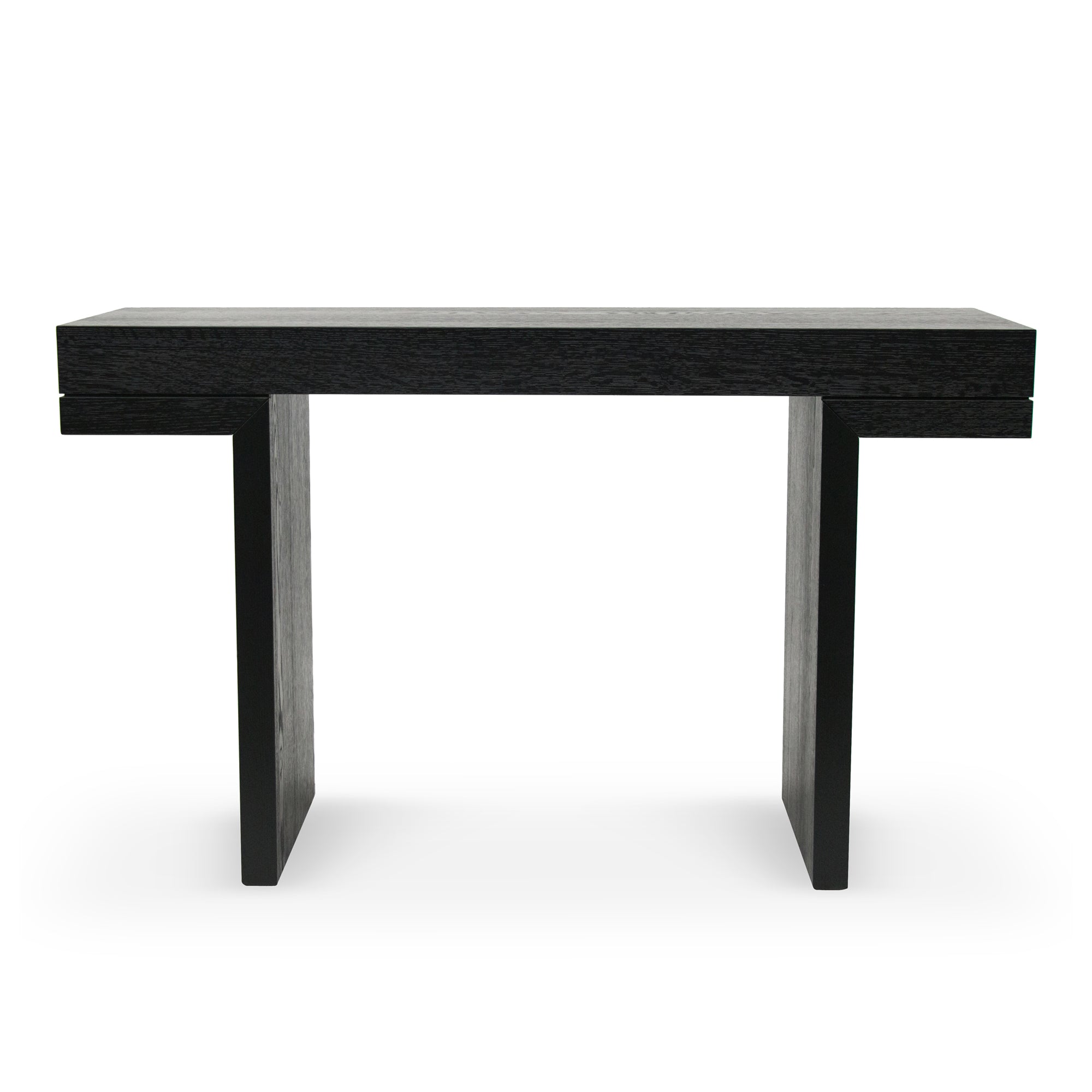 Minvera 1.3m Console Table - Textured Expresso Black