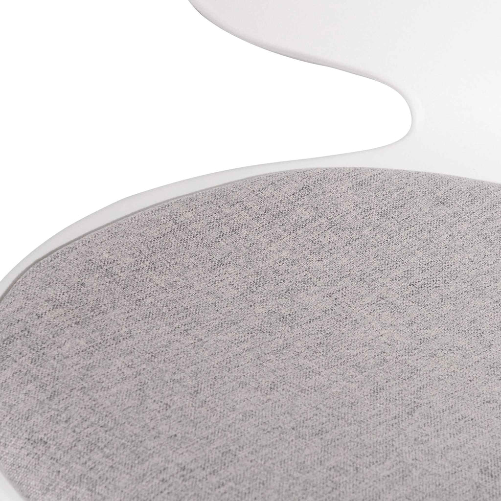 Betrillo White Office Chair - Light Grey Seat