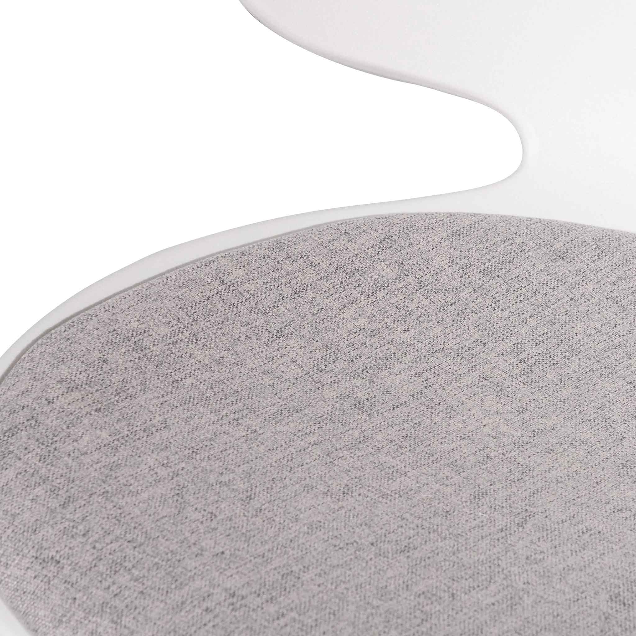 Betrillo White Office Chair - Light Grey Seat