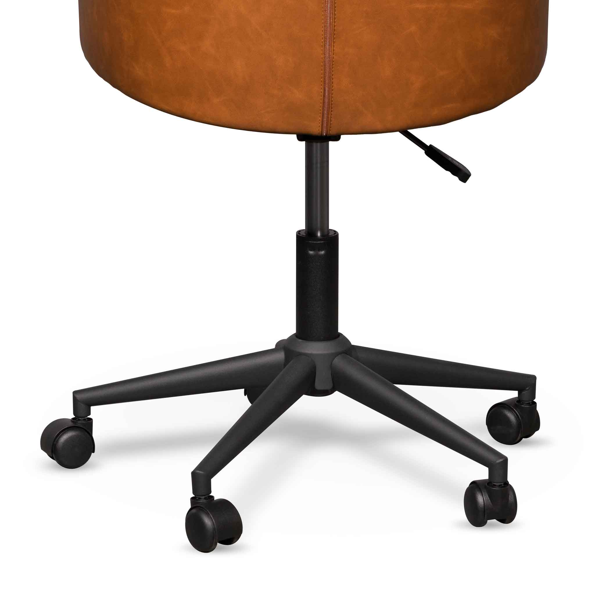 Hester Office Chair - Vintage Tan with Black Base