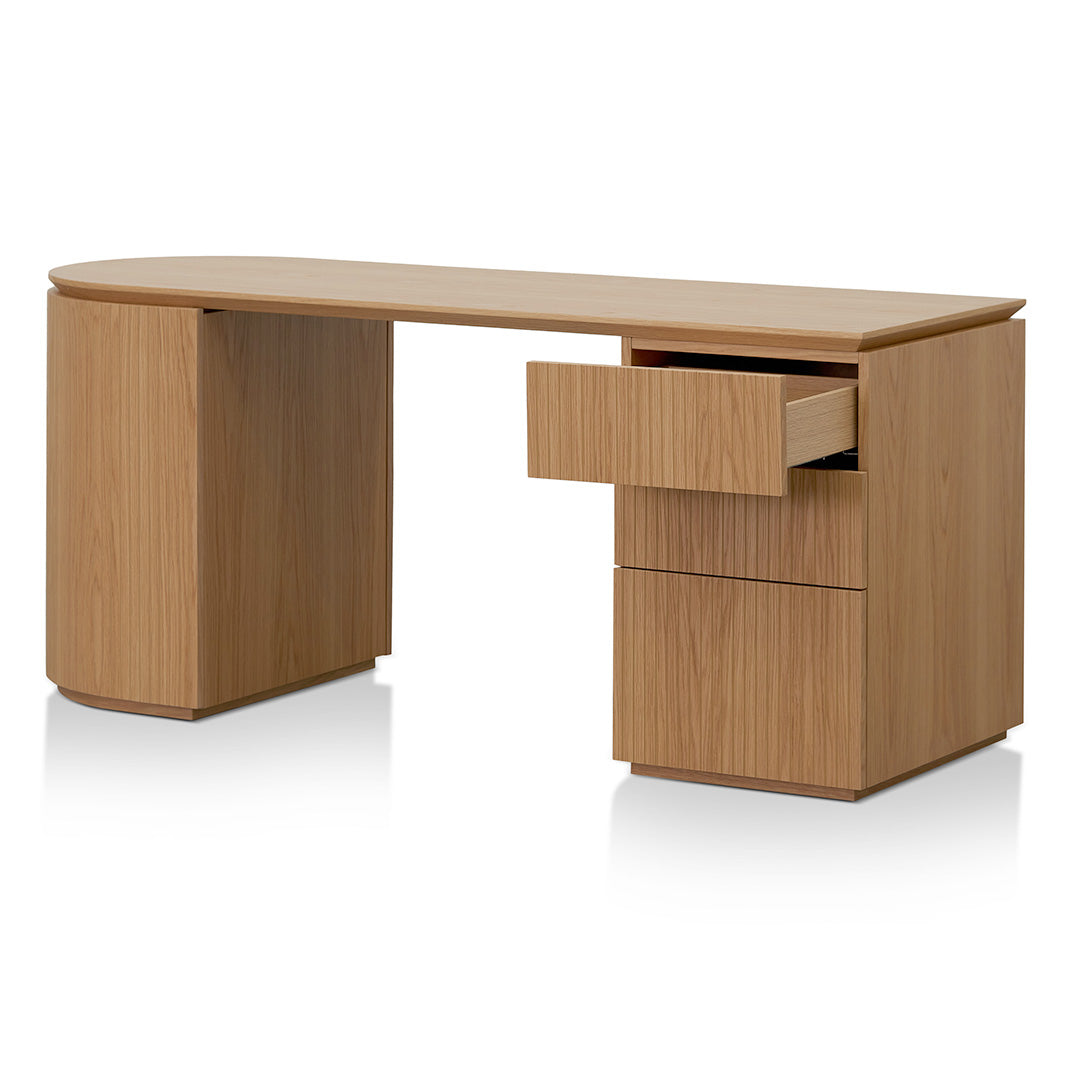 Tanya 1.77m Right Drawer Office Desk - Natural Oak