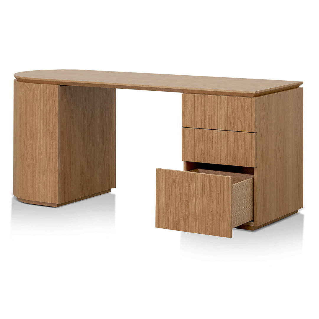 Tanya 1.77m Right Drawer Office Desk - Natural Oak