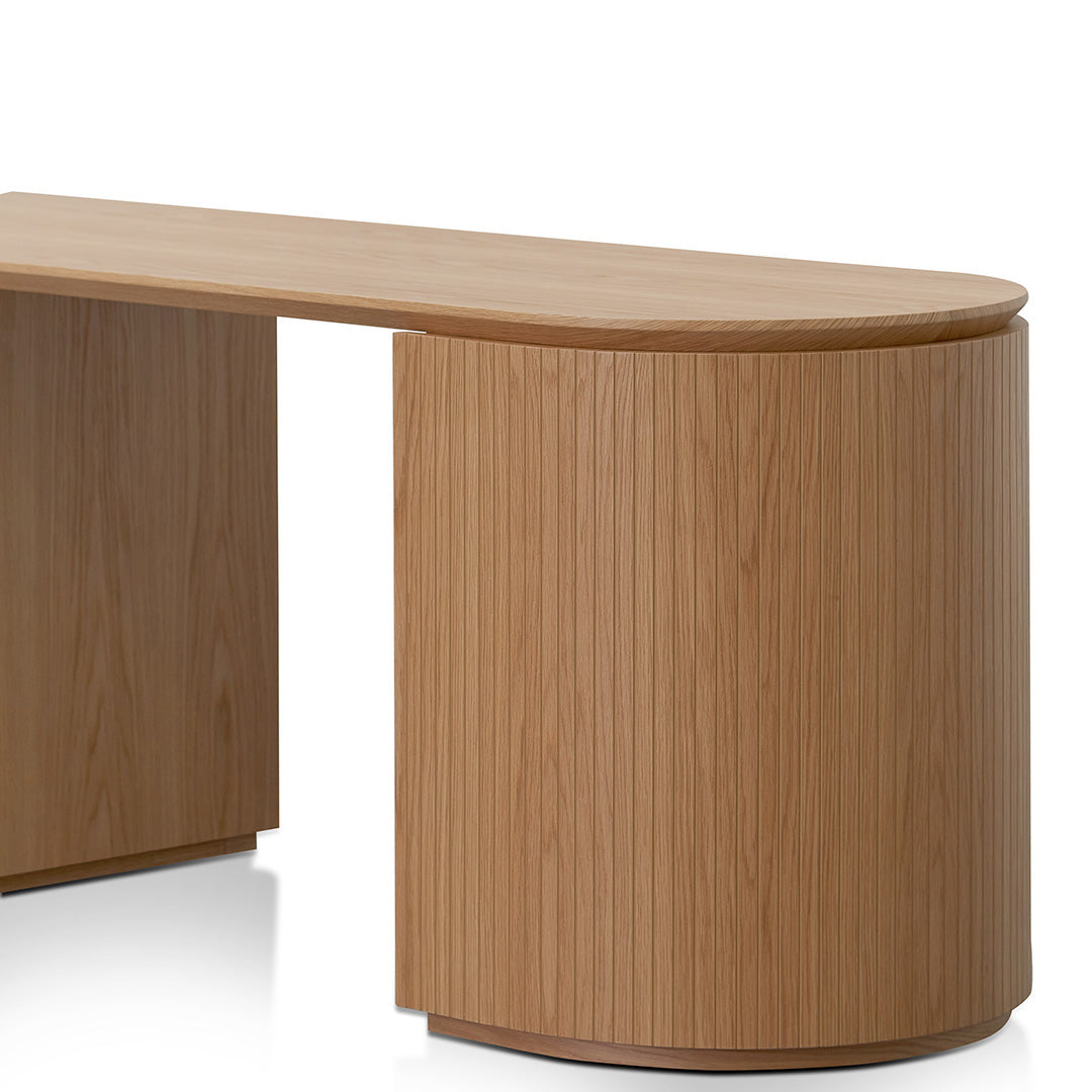 Left Drawer Office Desk - Natural Oak