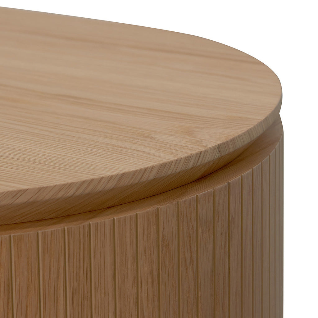 Left Drawer Office Desk - Natural Oak