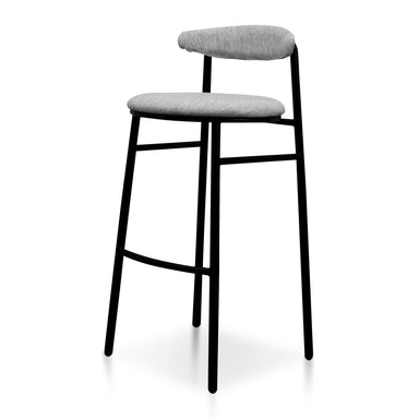 Oneal Fabric Bar Stool - Silver Grey (Set of 2)