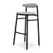 Oneal Fabric Bar Stool - Silver Grey (Set of 2)