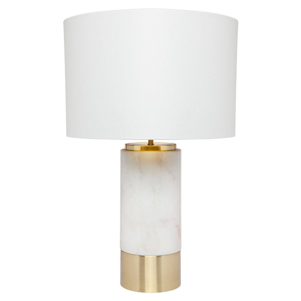 Paola Marble Table Lamp - White w White Shade