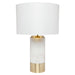 Paola Marble Table Lamp - White w White Shade