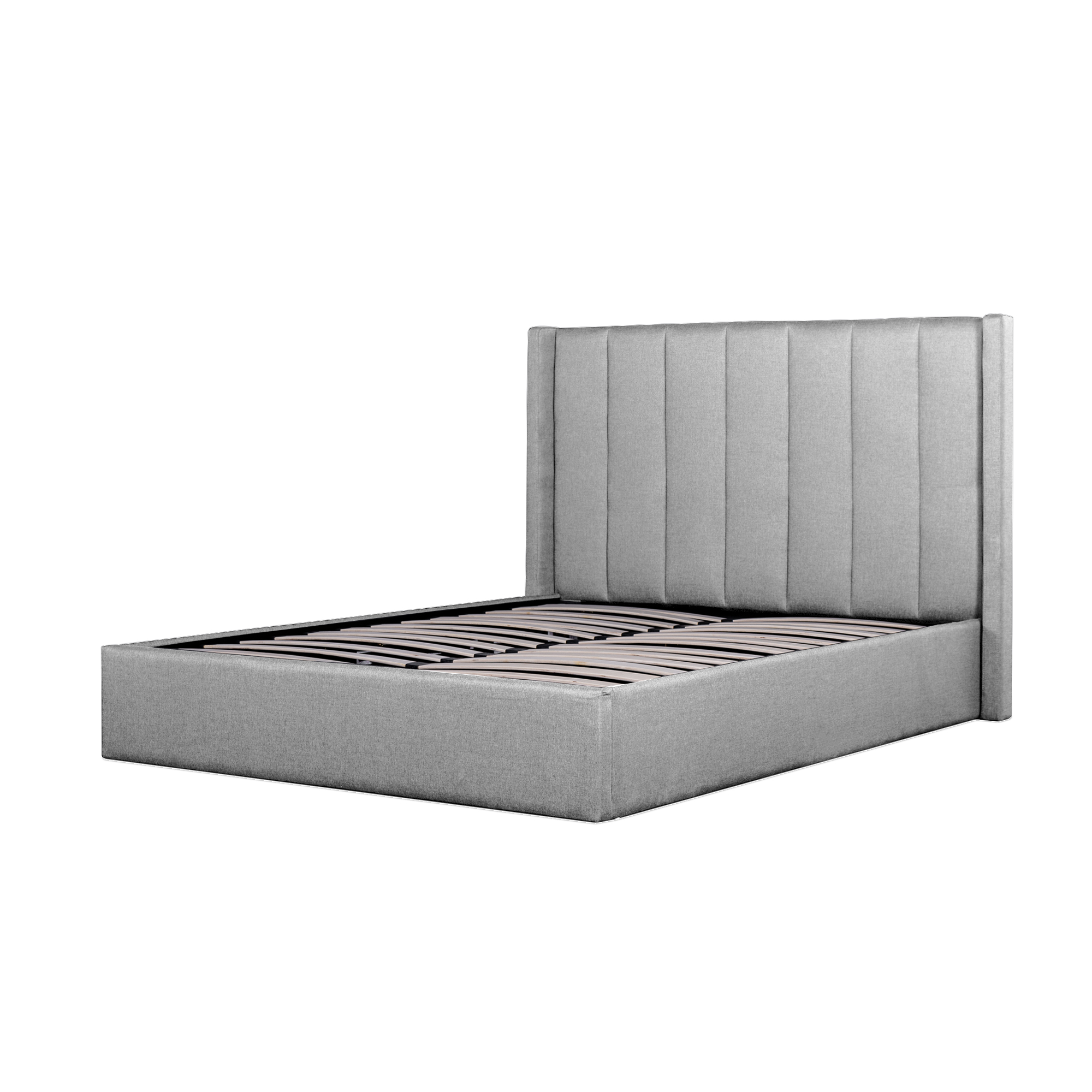 Pearl Grey King Bed Frame with Storage