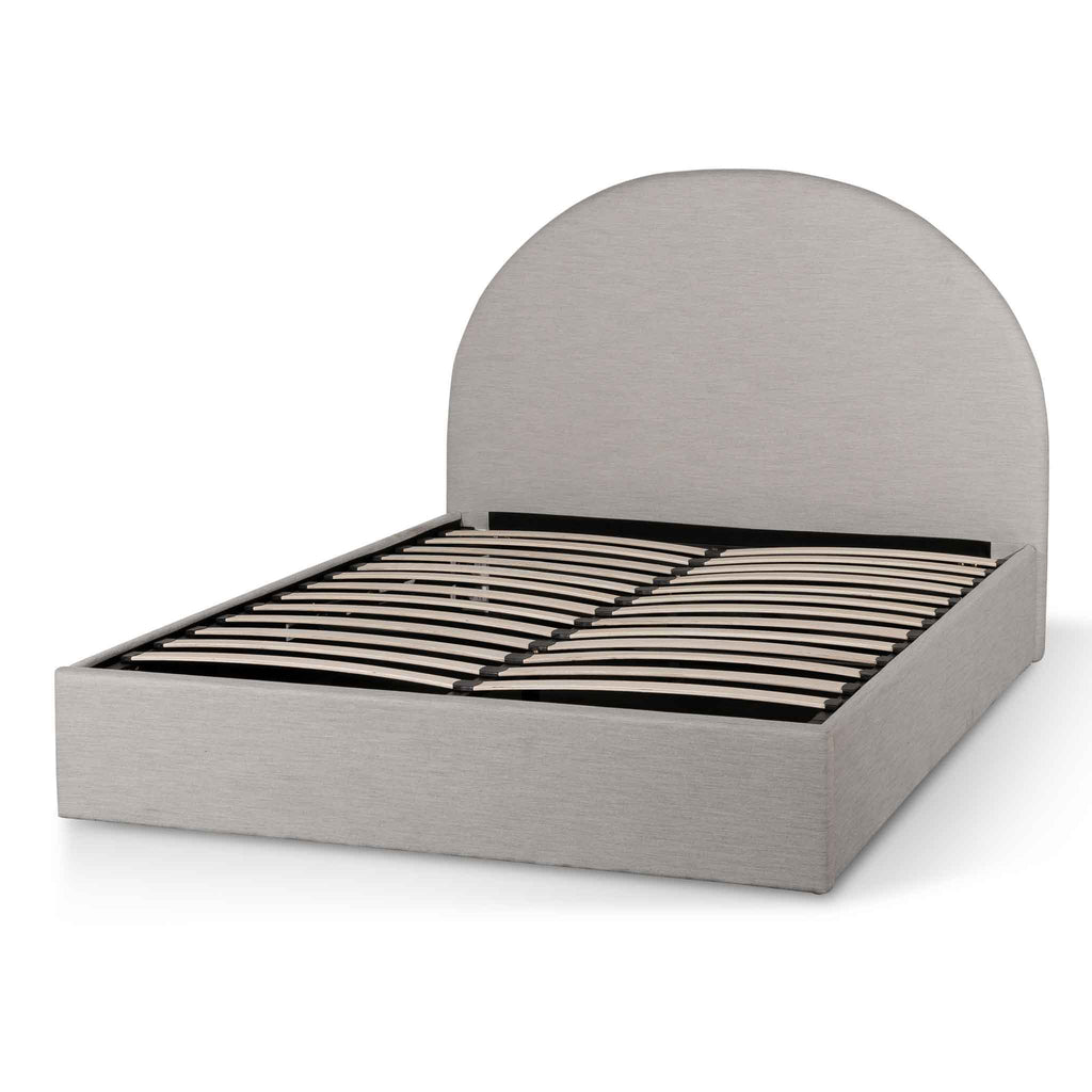 Pearl Grey King Bed with Storage