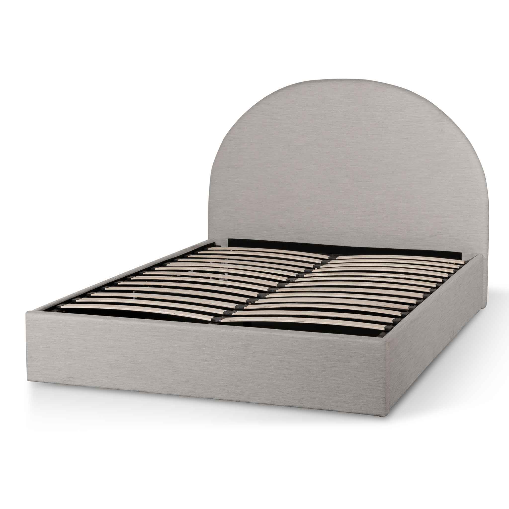 Pearl Grey King Bed with Storage