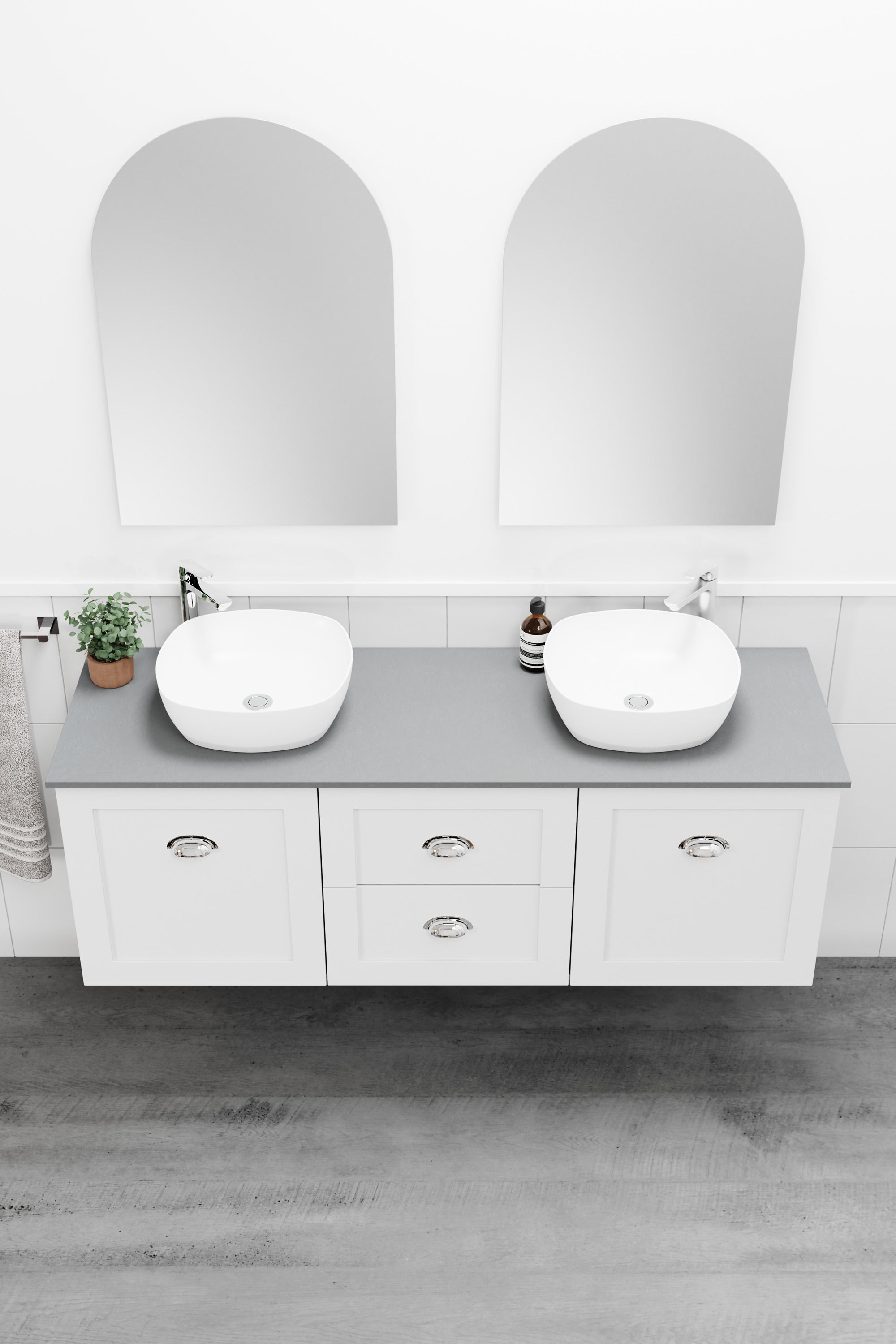 Marquis Provincial 3 750mm all drawer centre basin