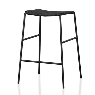 Rattan Barstool - Full Black (Set of 2)
