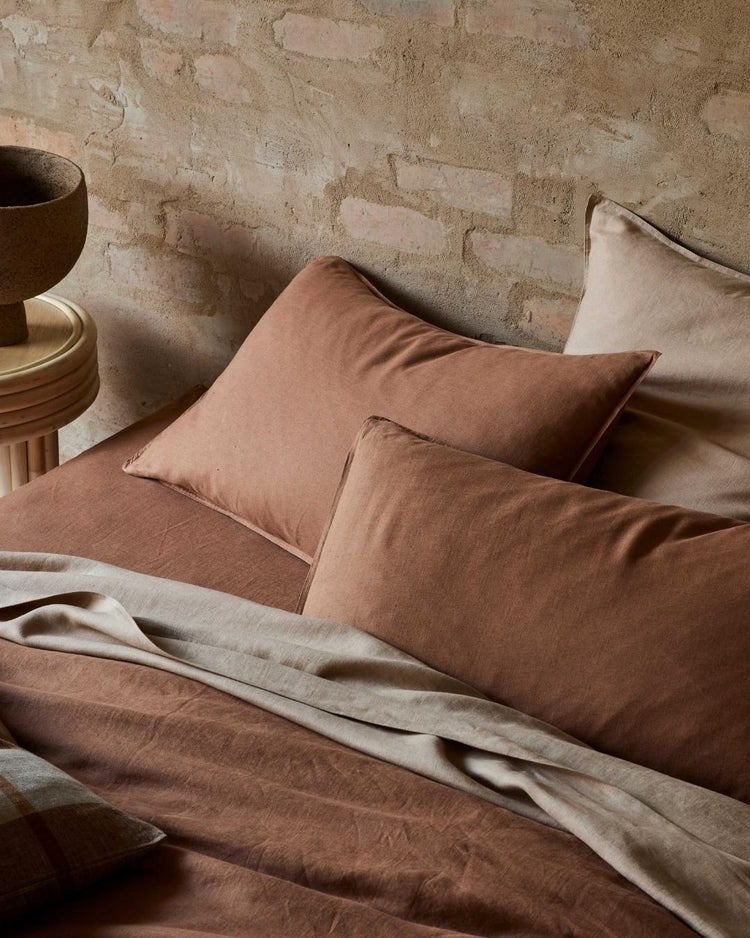 Ravello Pillowcase Pair - Biscuit