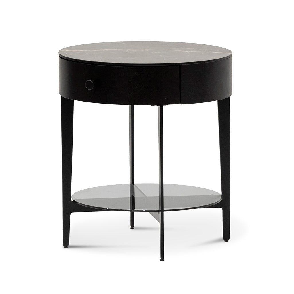 round Side Table - Black