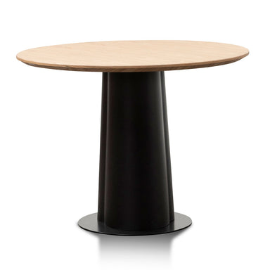 Round Wooden Dining Table - Natural Top