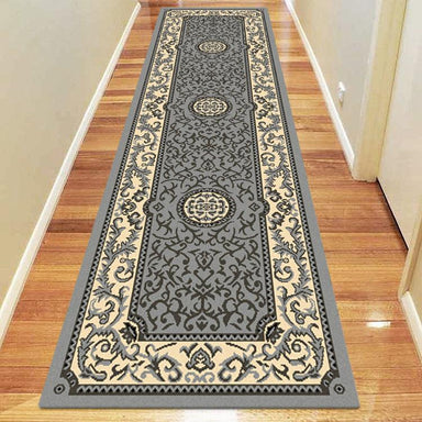 Saray Rugs Ruby Grey Hallway Runner ruby801501920gre