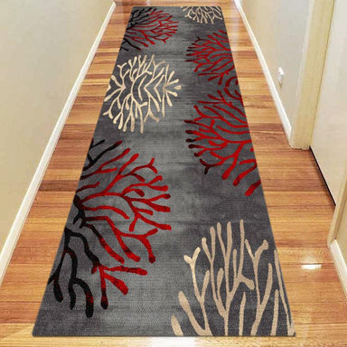 Saray Rugs Ruby Grey Hallway Runner ruby801502116gre
