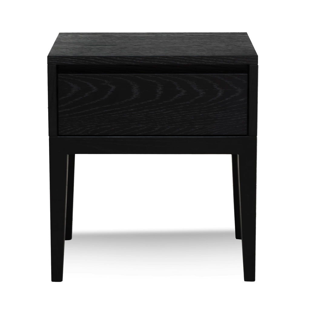 Black Oak Bedside Table