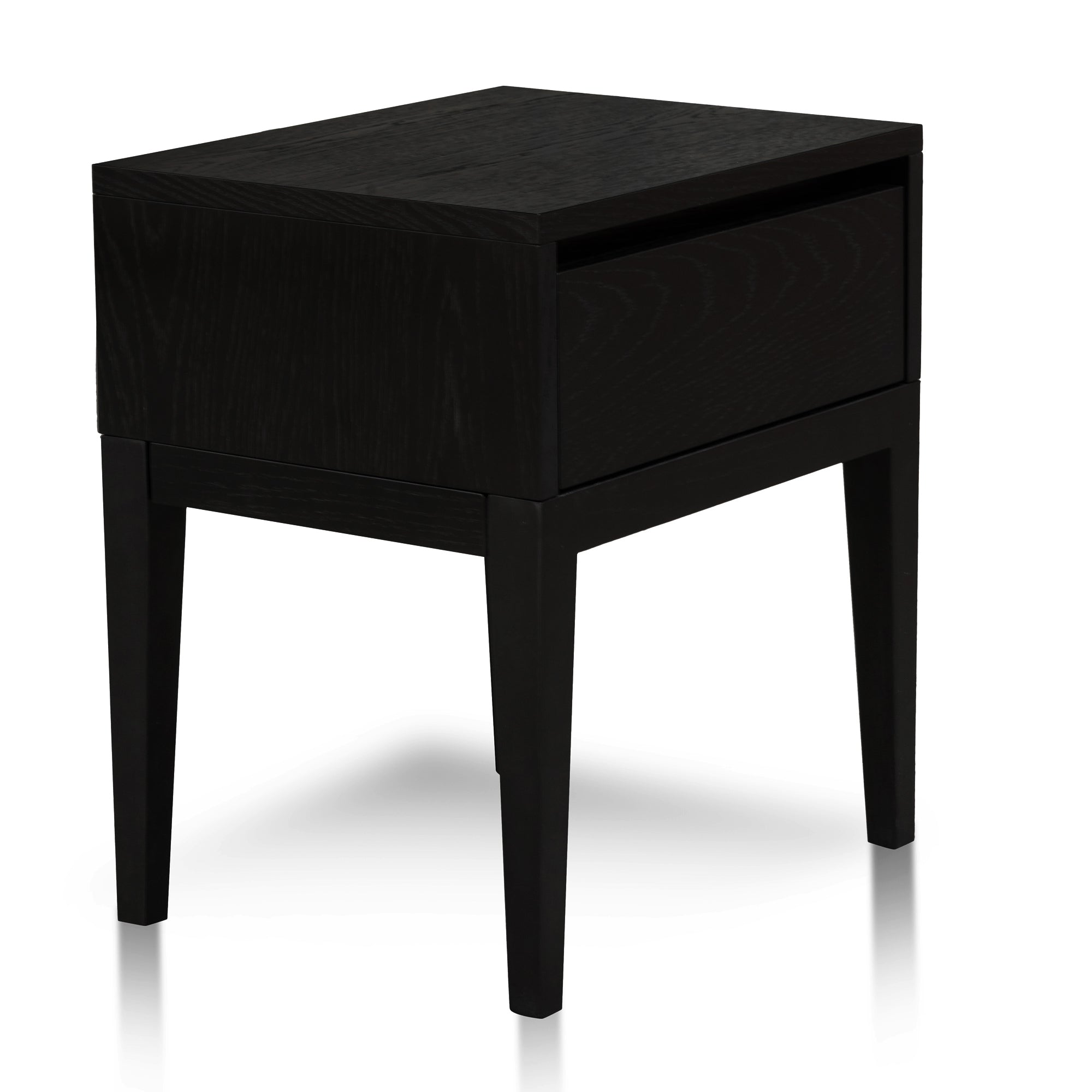 Black Oak Bedside Table