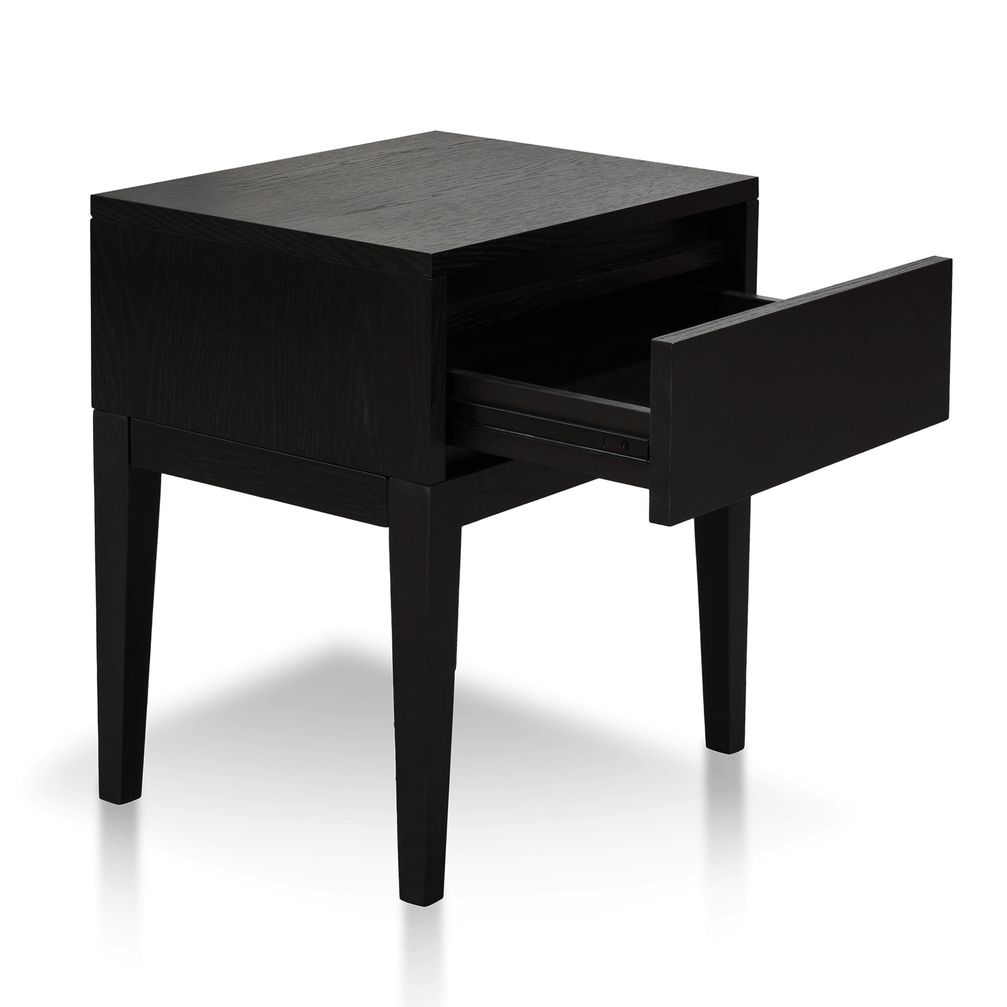 Black Oak Bedside Table