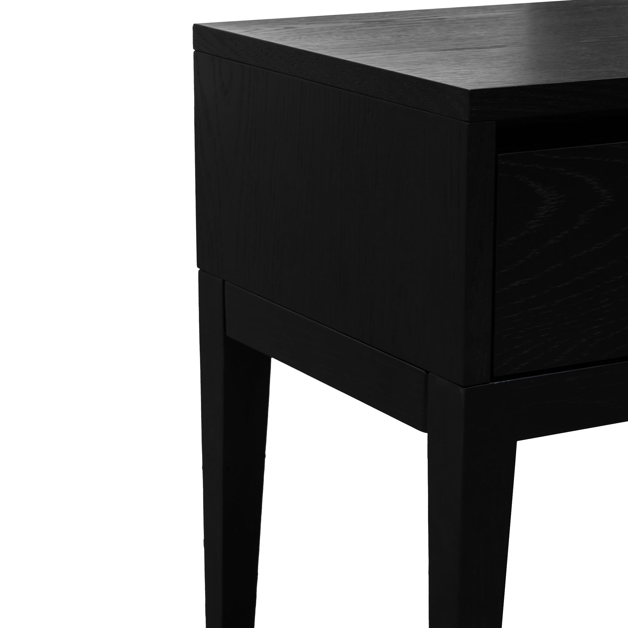 Black Oak Bedside Table