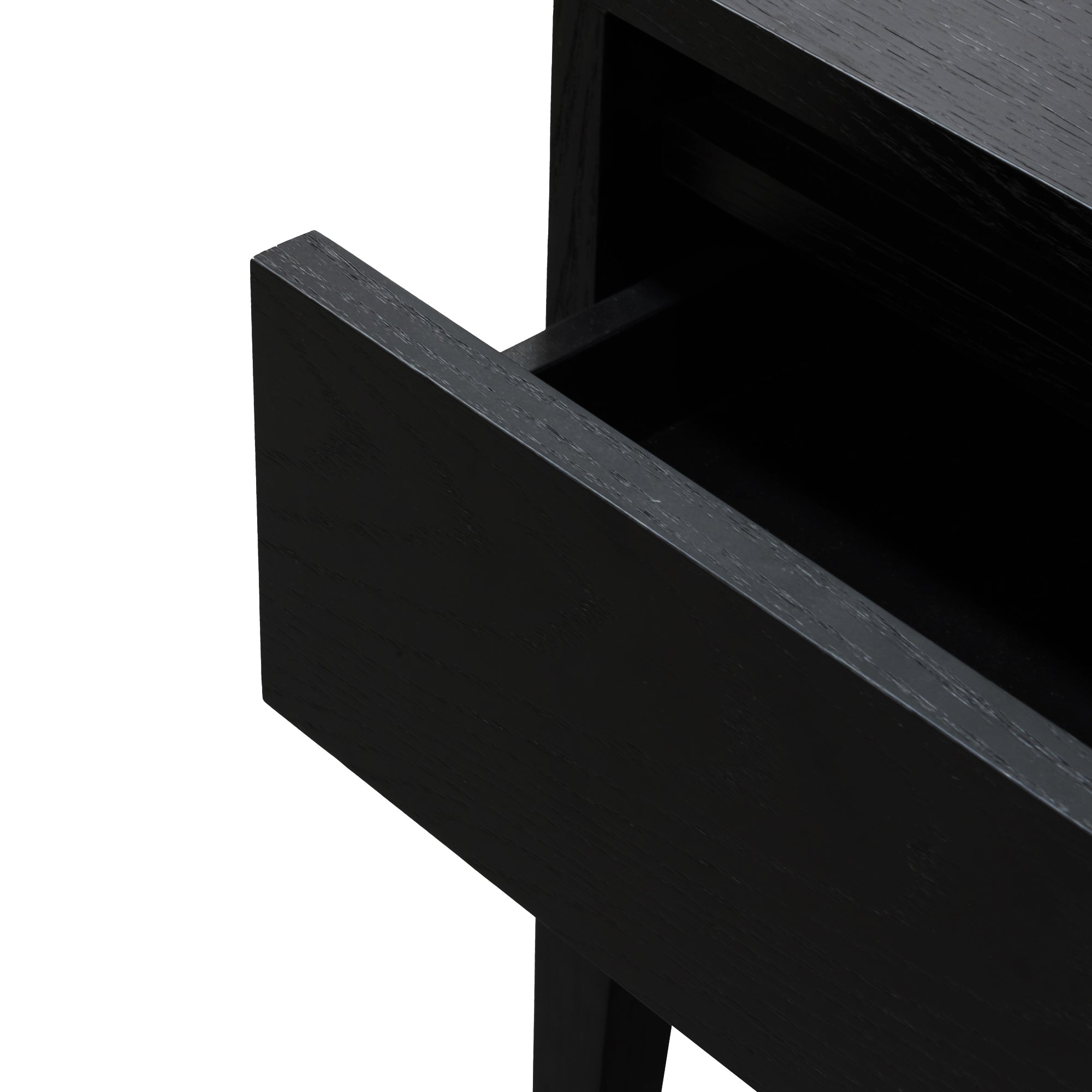 Black Oak Bedside Table