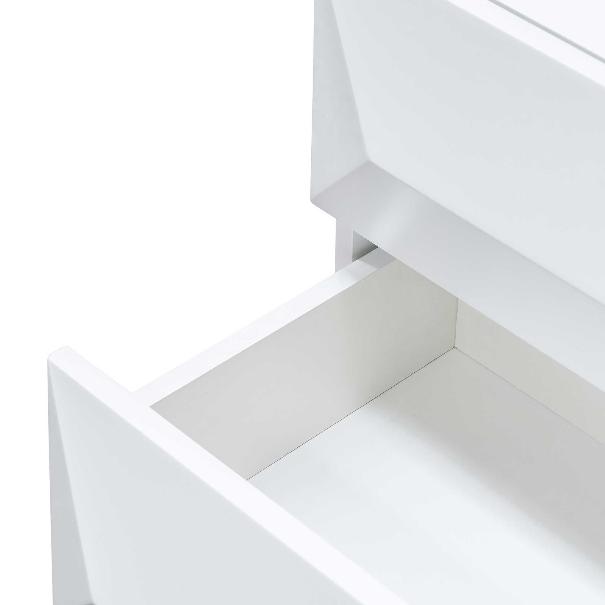 Olsen Wooden Side Table - White with Gold Legs